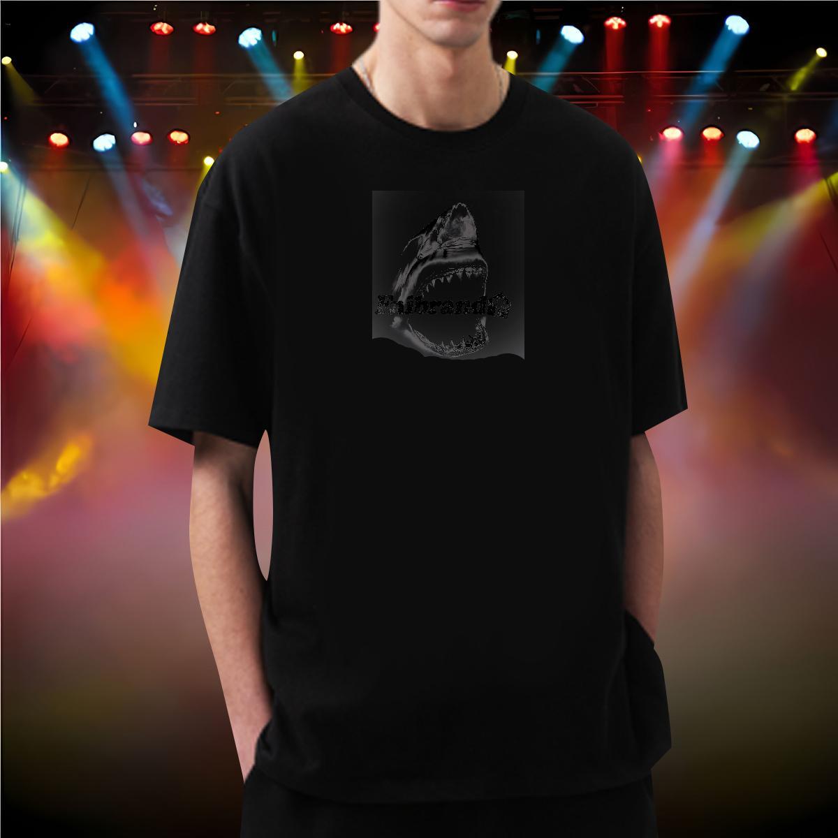 T-Shirts for Men 230g Pure Cotton Shark Casual Beach Breathable Crew Neck Skull Couples T Shirts Designer Fashion High Quality Clothes