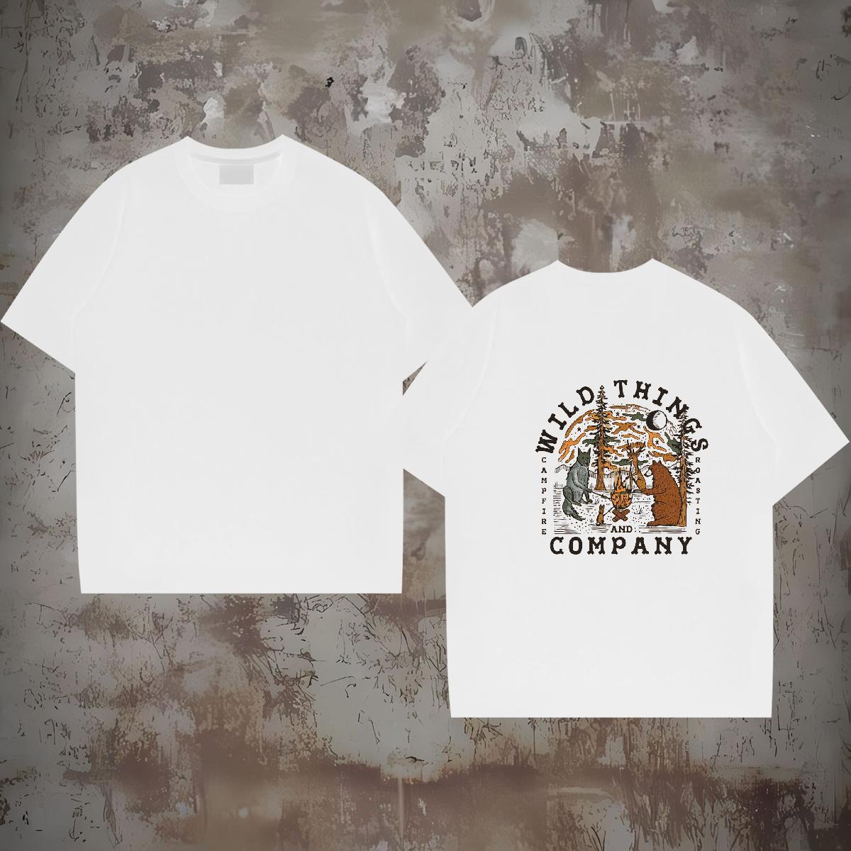 2024 Designer T-Shirts for Men 230g Cotton tree Outdoor Tops Shirt Breathable Short Sleeve Cool Tshirts DIY Printed