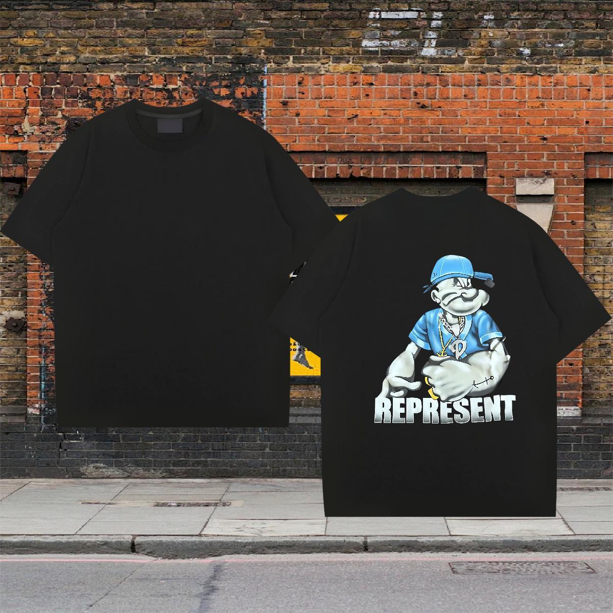 Classic T Shirts Men 230g 100% Cotton rabbit Street Wear Clothings Breathable Short Sleeve High Quality Tshirts Custom Printing