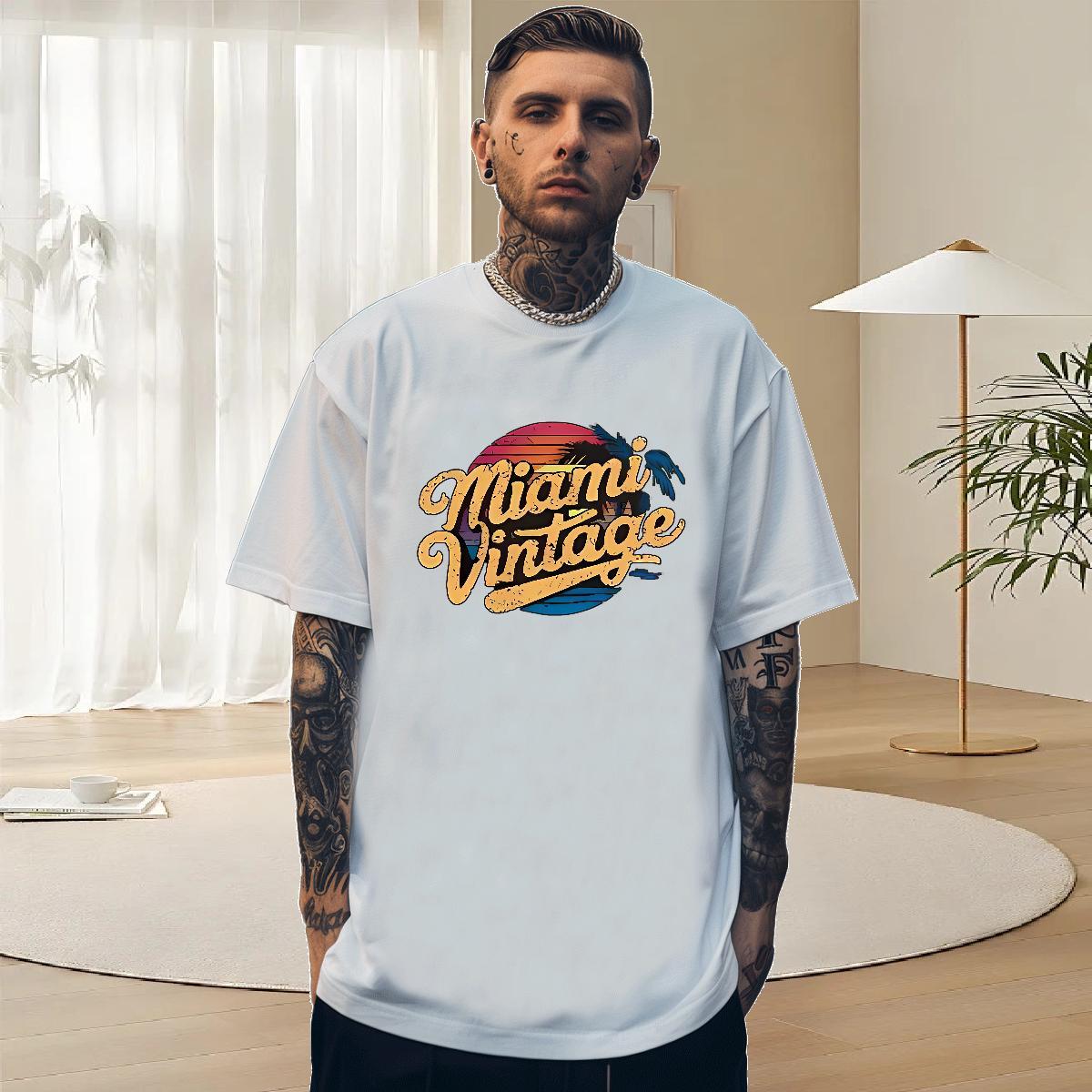 Popular Couples T Shirts 100% Cotton 230g Outdoor letter Cartoon Printing L-4XL O Neck Short Sleeves Fashion Man T Shirts Tshirts