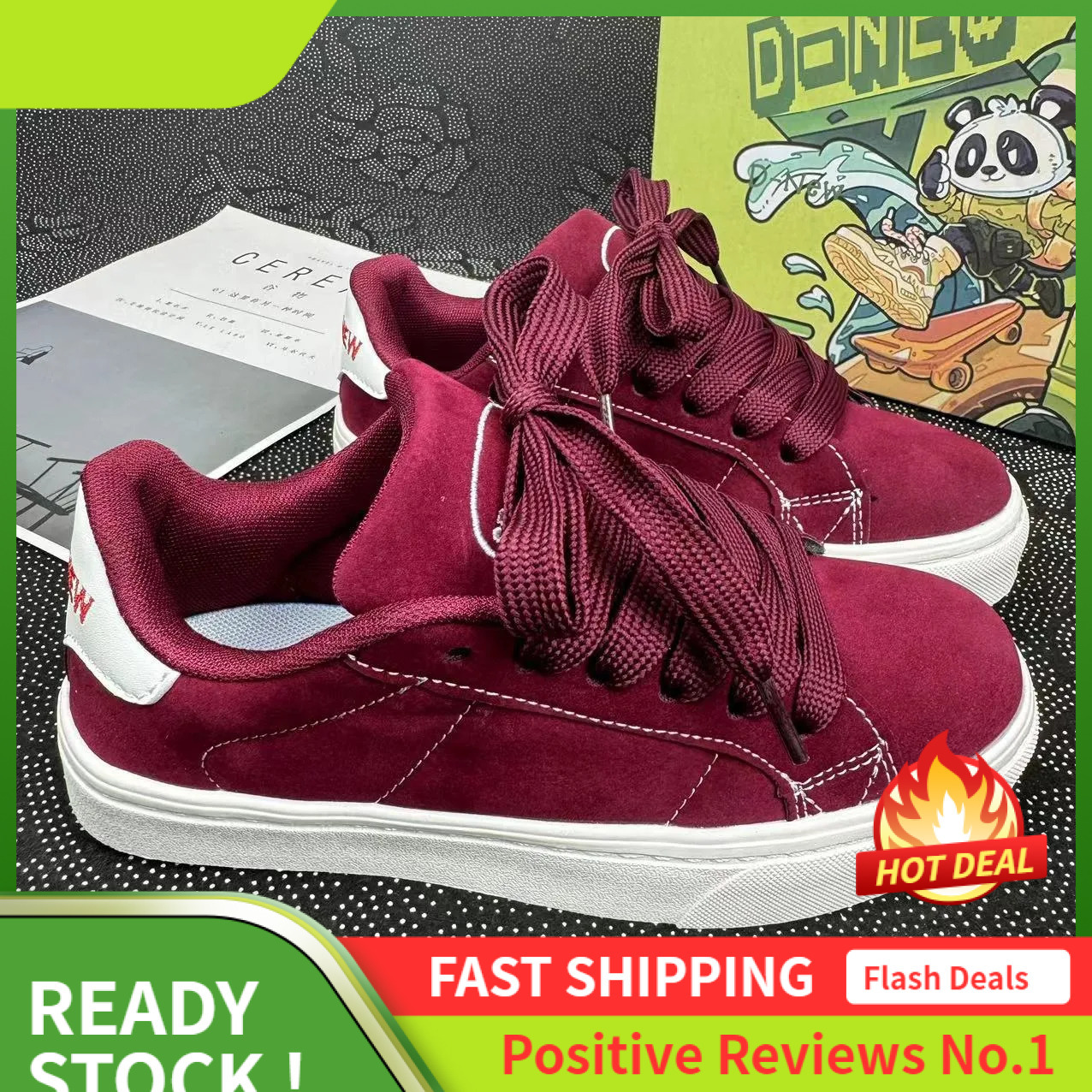 Men Women Ddmysports Vintage Red Board New Thick Soled Casual Versatile Canvas Shoes Black Free Shipping Outdoor