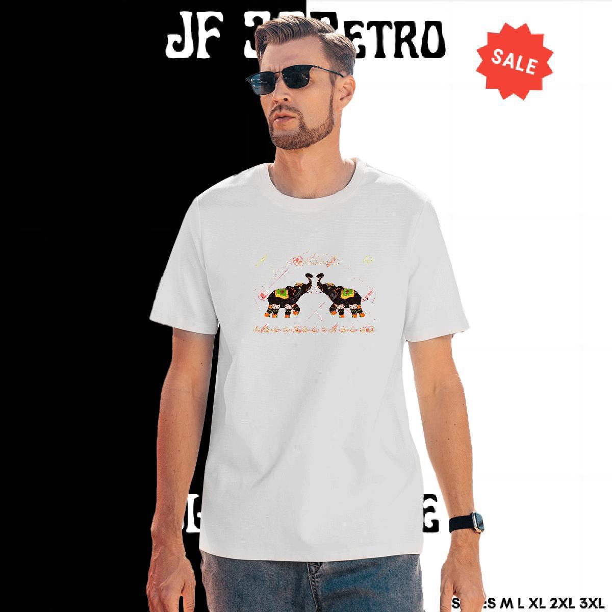 Designer Men Clothes T-Shirt 230g Cotton elephant T shirt Hip Hop Street Crew Neck Breathable Oversized 3XL 4XL DIY Tops Tees