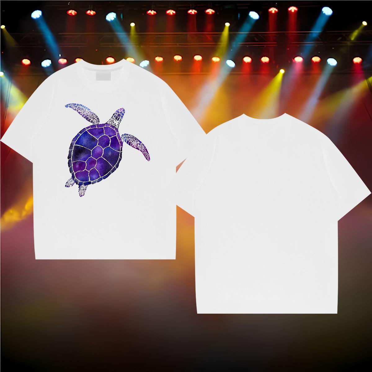 New T-Shirts for Men 230g Pure Cotton tortoise Street Wear Tops Shirt Breathable Short Sleeve Wholesale Men Tees Custom Anime