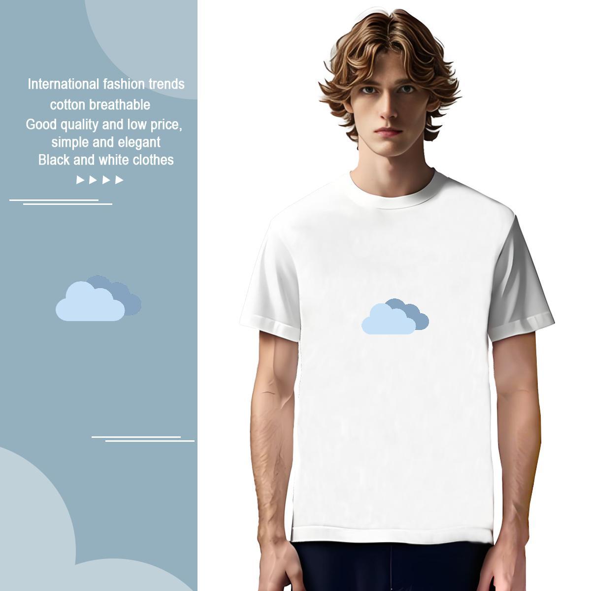 T Shirt For Man 100% Cotton 230g icon Outdoor Crew Neck Custom Print Oversized Men Clothes T-Shirt 2024 New Wholesale Top Tees