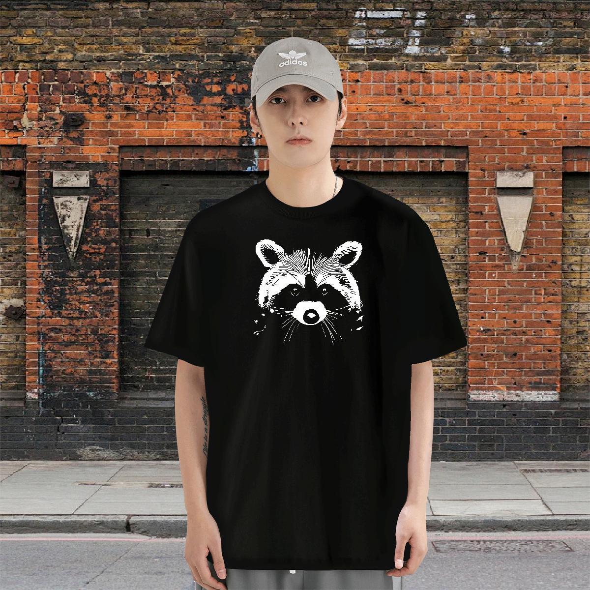 High Quality Men Tops Tees 230g 100% Cotton Casual Beach bear Anime Print Crew Neck Classic T-Shirts for Men Tee Shirt