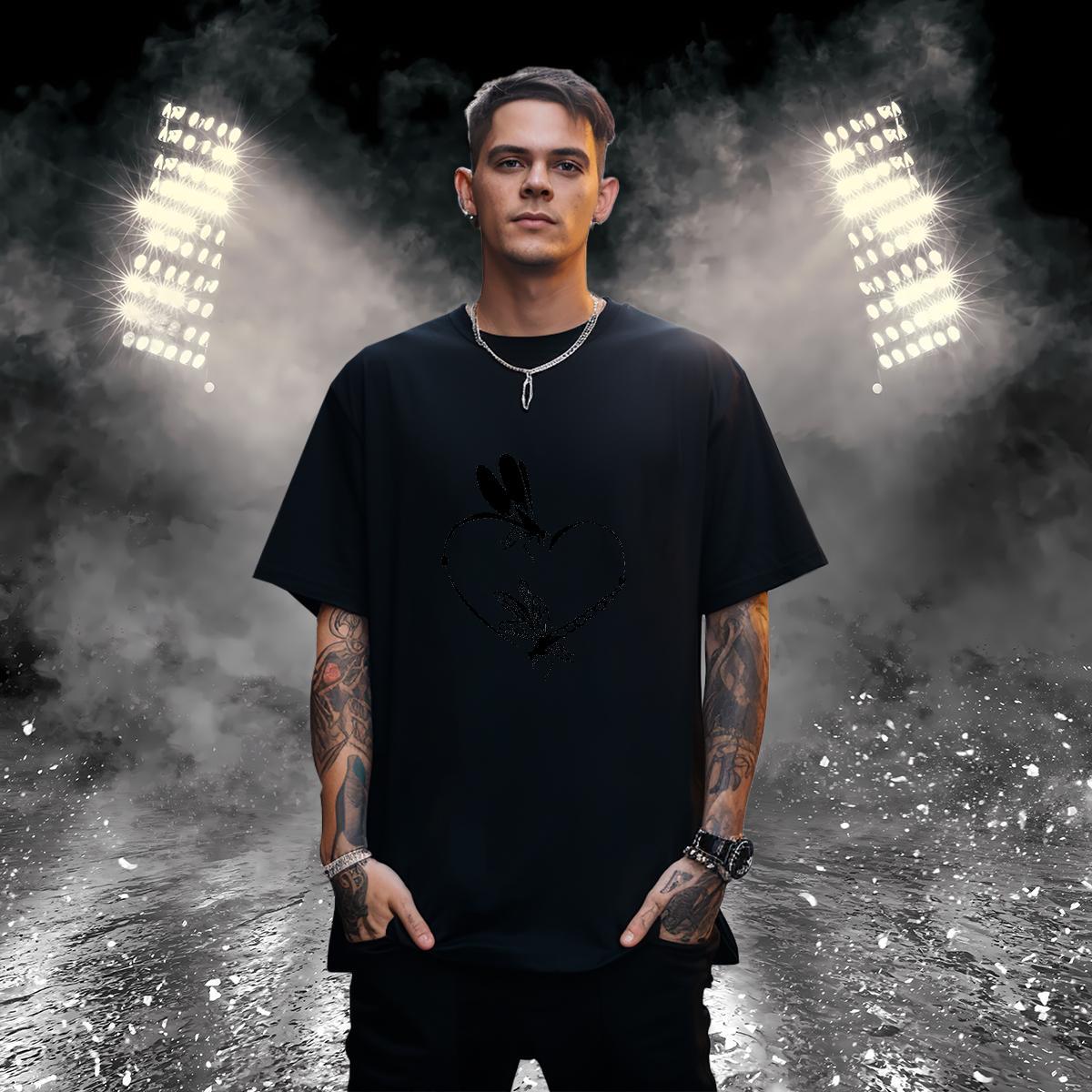 Loose Tshirt for Man Woman 100% Cotton 230g Butterfly T-Shirts Daily Wear Crew Neck Breathable Custom Print Plus Size Brand Tee Shirt