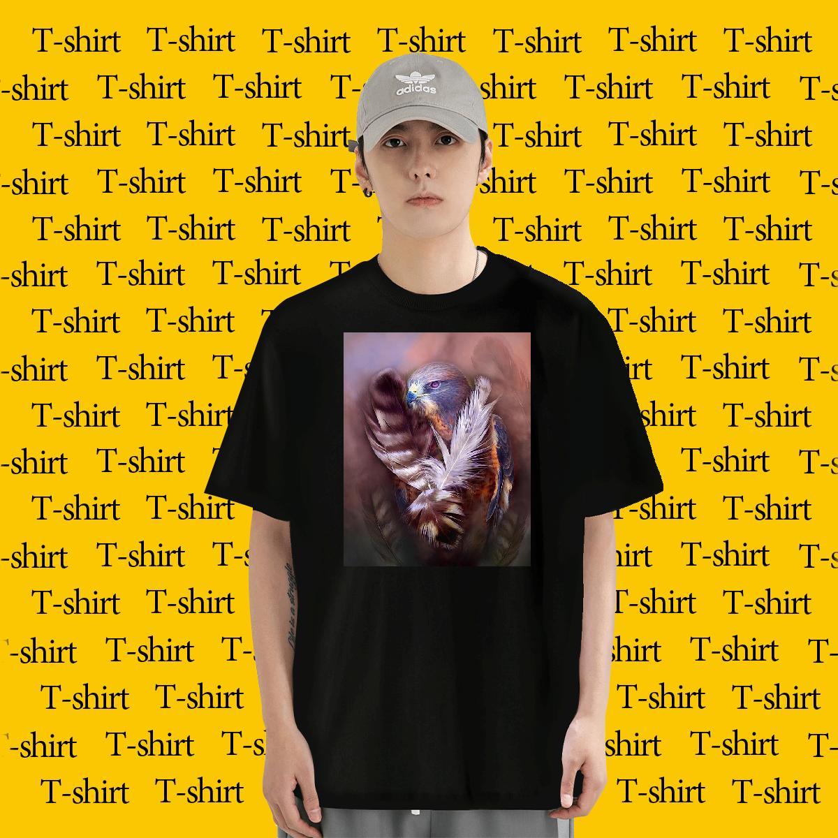 Man T Shirts 230g Cotton cool Casual Breathable Crew Neck Black Oversized Tshirts 2024 Designer Soft Polos