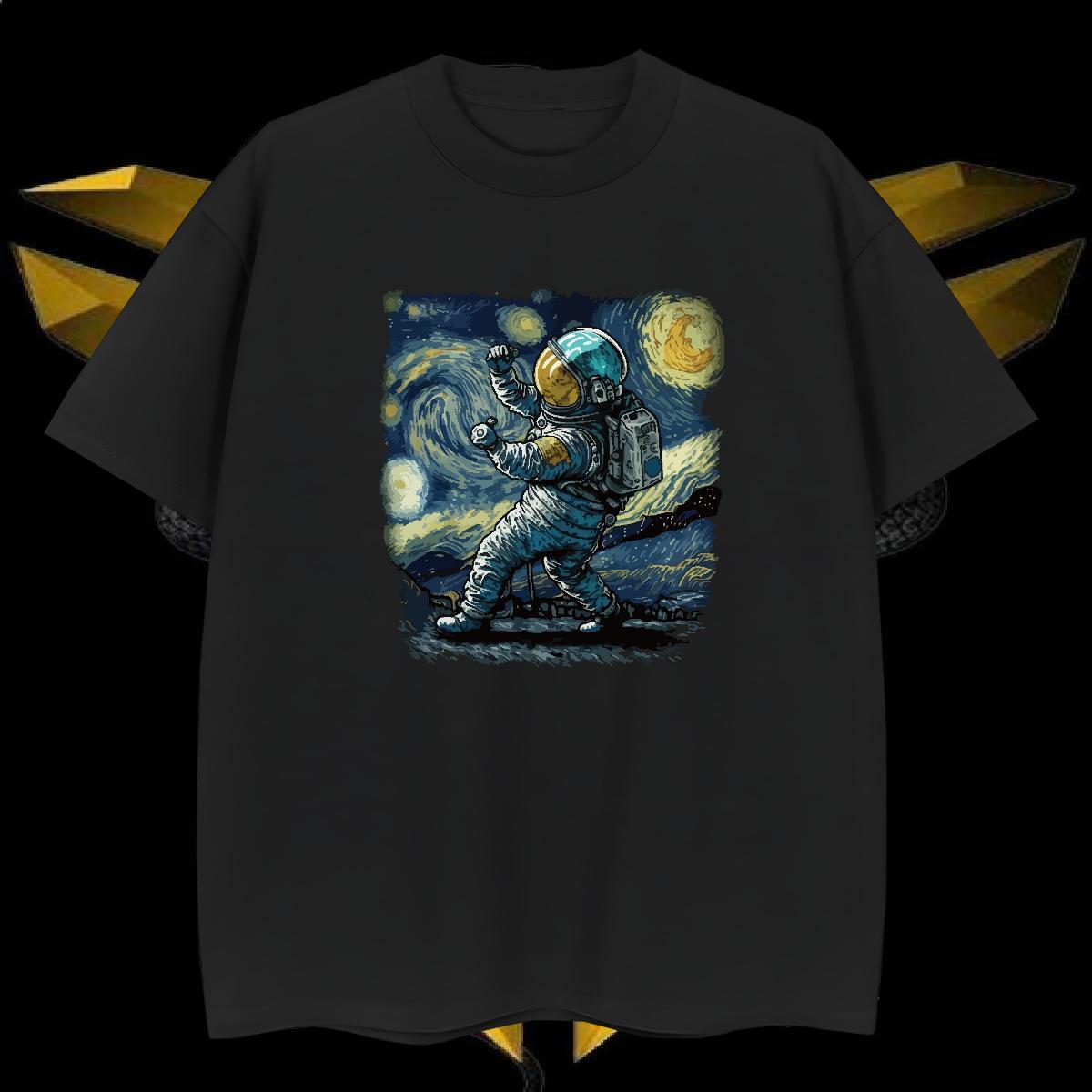 Mens T Shirts 230g Cotton cosmonaut High Street Hip Hop Breathable Crew Neck White Plus Size Men Tshirts Fashion Designer Free Shipping Tees