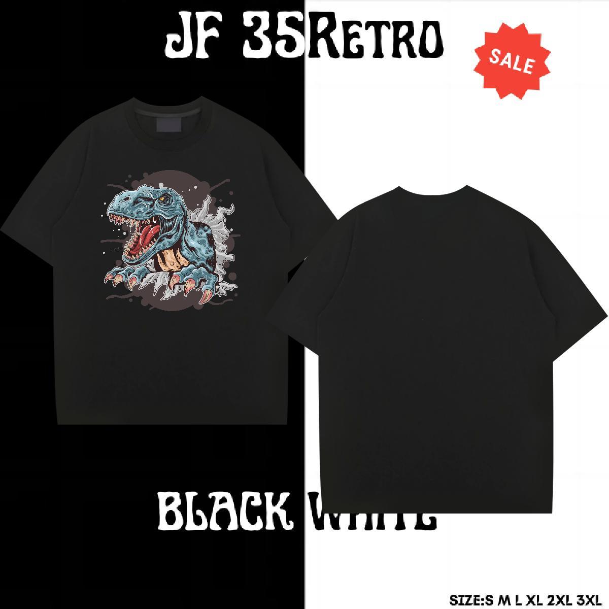 Comfortable Men Clothes T-Shirt 230g Cotton dinosaur Mens T Shirts Daily Outfit Short Sleeve Soft Cartoon Print Classic Top Tees