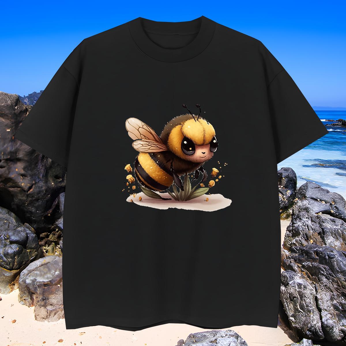 TOP Quality Tshirts 230g Cotton Mens T Shirts Daily Wear Short Sleeve Soft Cartoon Printing L-4XL Free Shipping Tops