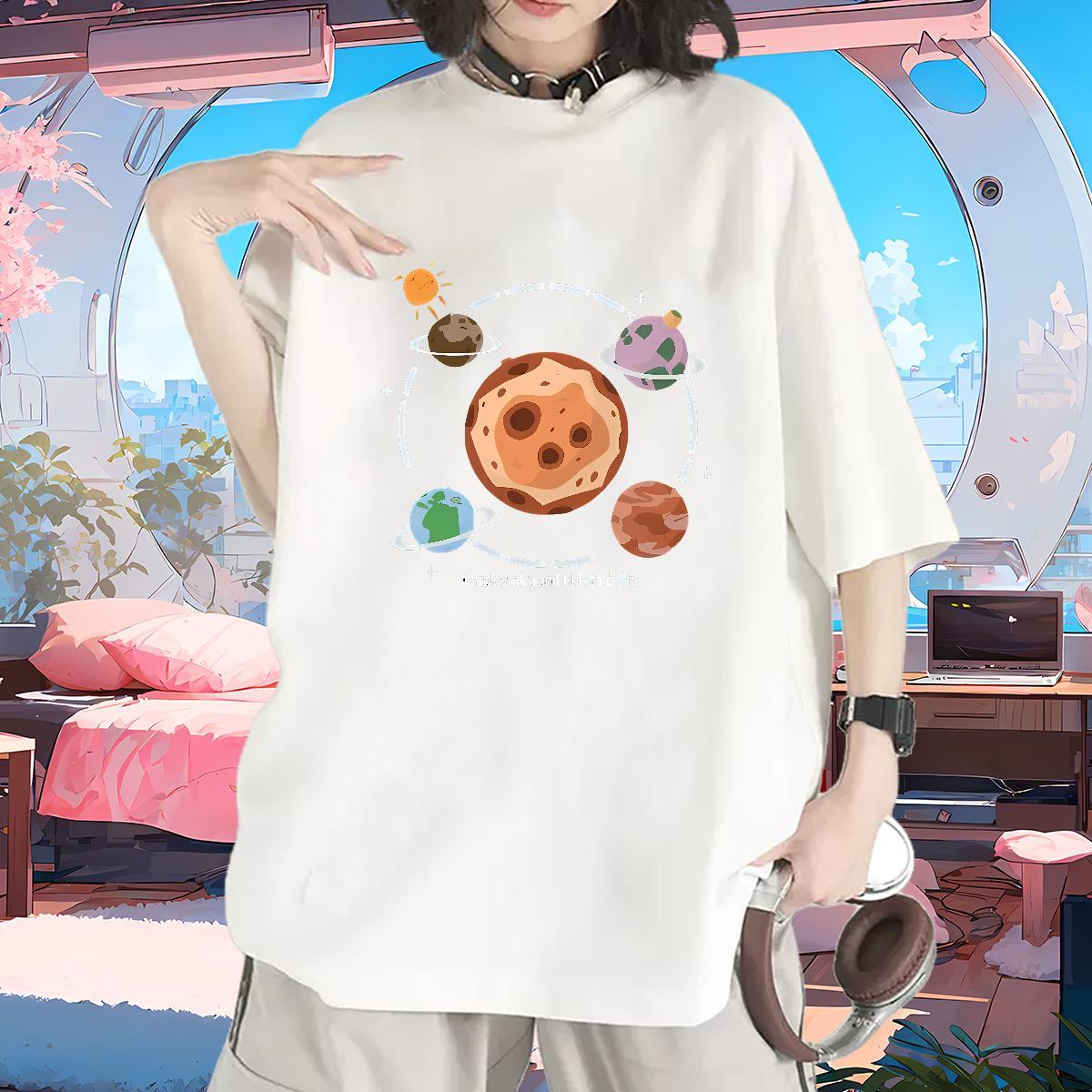 Brand T Shirts Women Breathable Soft Woman Tshirt Graphic star Summer Casual 230g Cotton New Top Tees