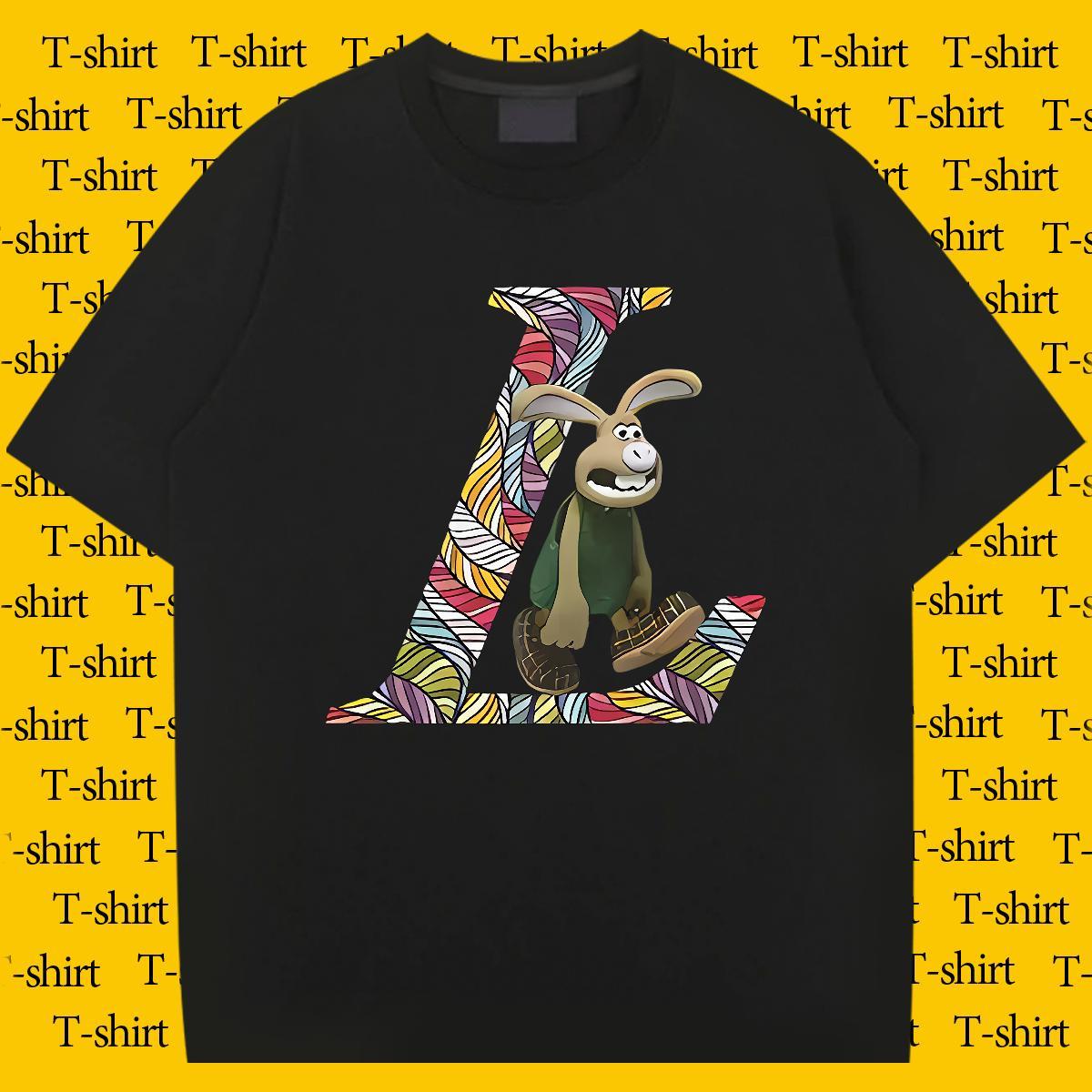 Factory Direct Mens T Shirts 230g 100% Cotton rabbit Daily Outfit Top Tees Breathable Crew Neck Comfortable Tshirt for Man Woman Custom Print Oversize
