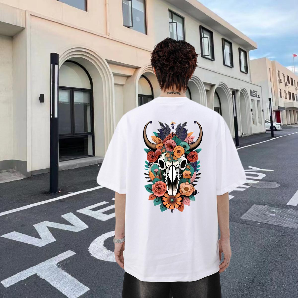 Custom T-Shirts 100% Cotton 230g sheep Anime Printing Street Polos Breathable Short Sleeve Comfortable Tshirt for Man Woman Customized