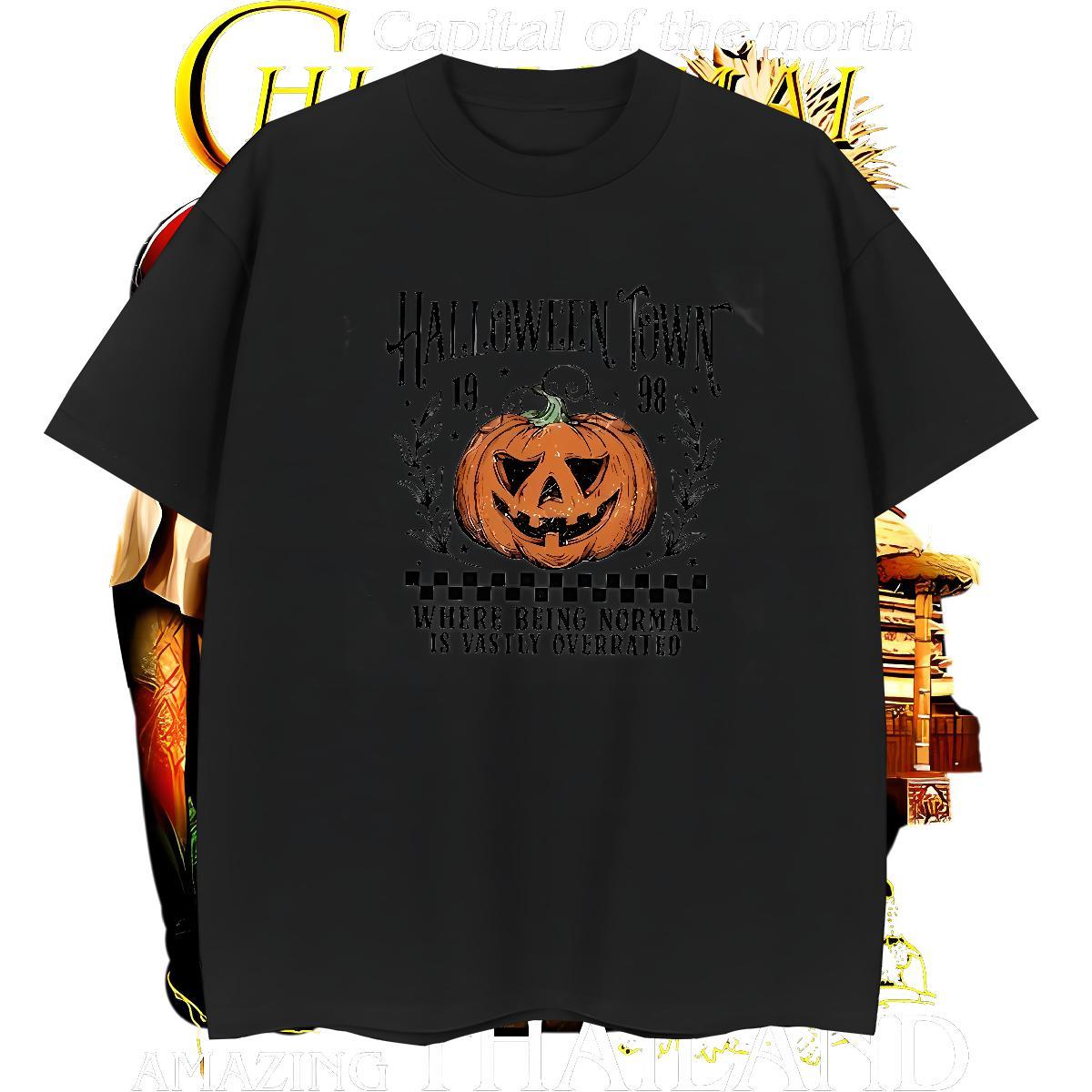 Free Shipping Men Tshirts 230g Pure Cotton halloween T shirt Sports Casual Breathable Crew Neck Oversized Factory Direct Polos