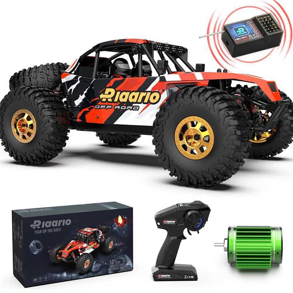 Diecast Model Cars Rlaarlo AM-D12 RTR 2.4GHz 4WD Brushless 2S/3S 1/12 RC Electric Remote Control Model Car Desert Truck Adults Childrens ToysL486