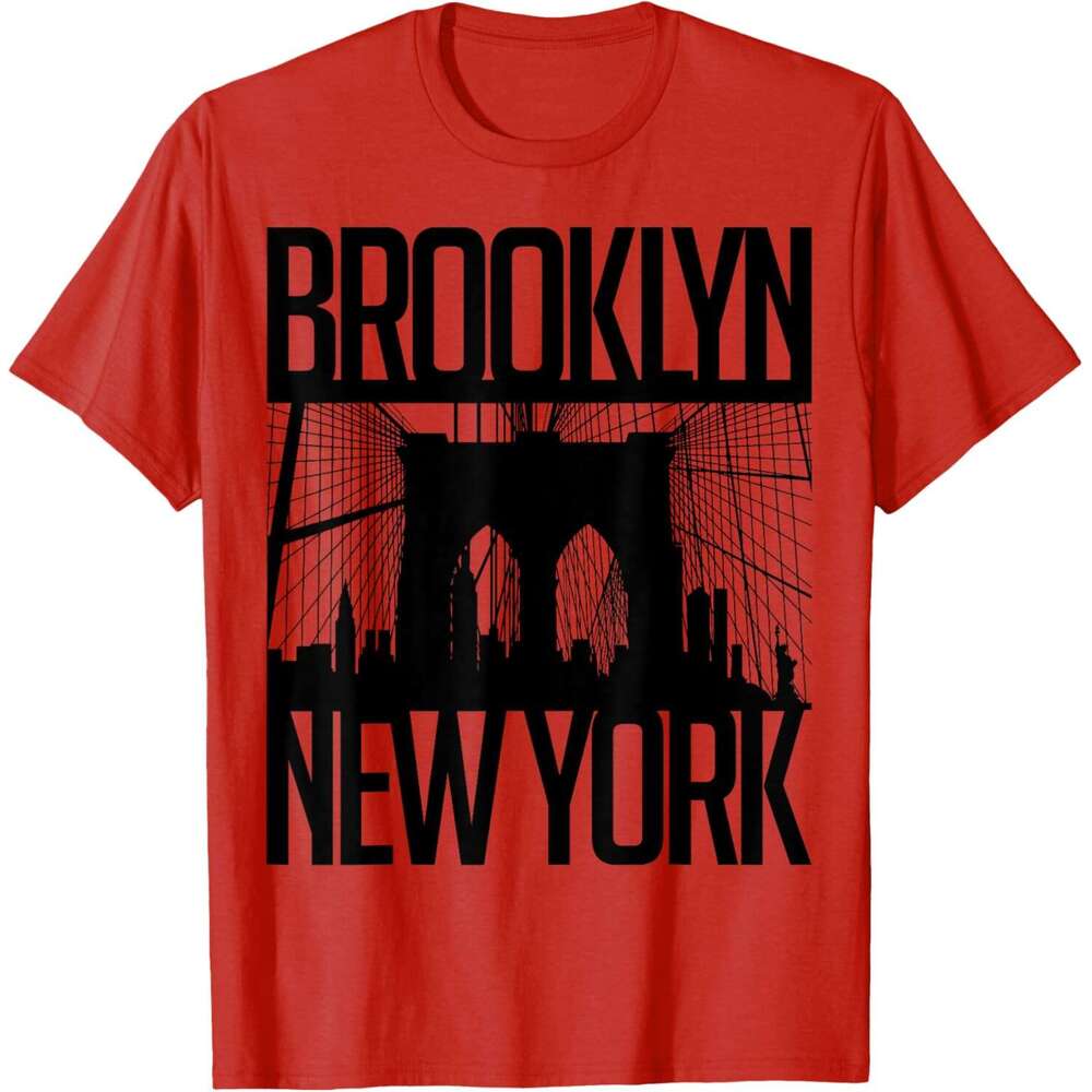 T shirt Mens Bridge Shirt, Brooklyn New York City Graphic Design T-Shirt shirts tshirt graphic tee Casual tops summer clothes Short sleeve Free shippi