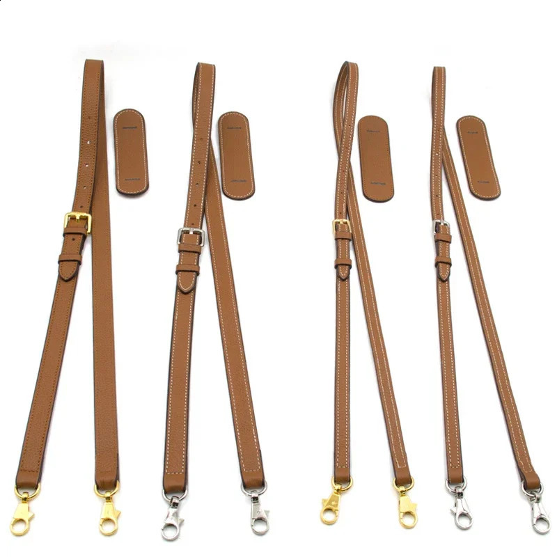 High Quality Genuine Leather Shoulder Bag Strap DIY Solid Color Cross Body Adjustable Belt Replacement Accessories 240805