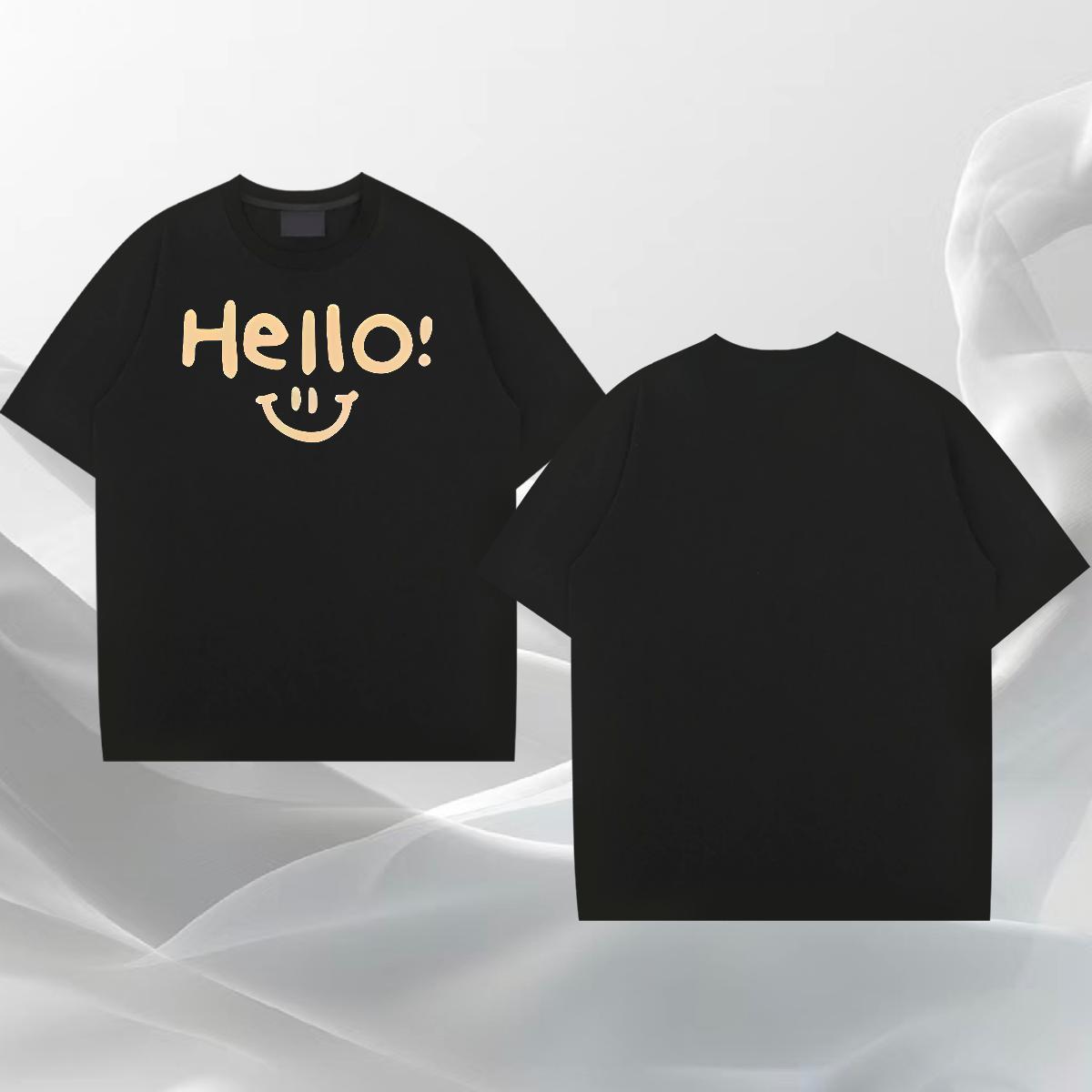 Free Shipping Men Clothes T-Shirt 230g Cotton Street Casual letter Oversized 4XL Crew Neck Fashion Design T Shirts Men Tops Tees