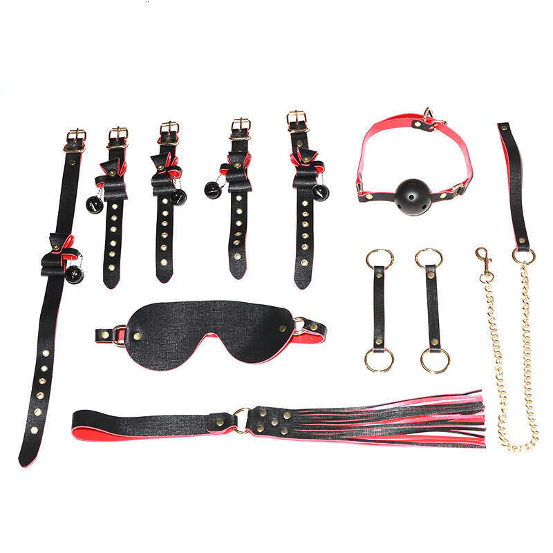X-M97 SM Bell Bow 8-piece Set Bed Binding Props Adult Sex Supplies High Quality BDSM Bondage Restraints SM Adult Sex