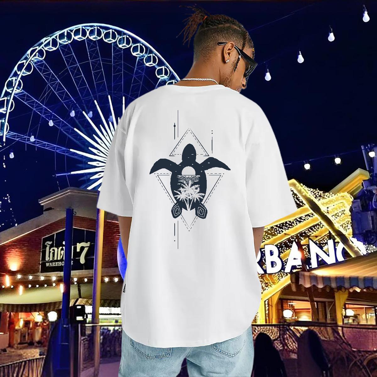 Fashion Designer T shirt 230g Pure Cotton High Street Hip Hop Tops Tees Round Neck Short Sleeve Loose Fit Men Tops Tees DIY Printed