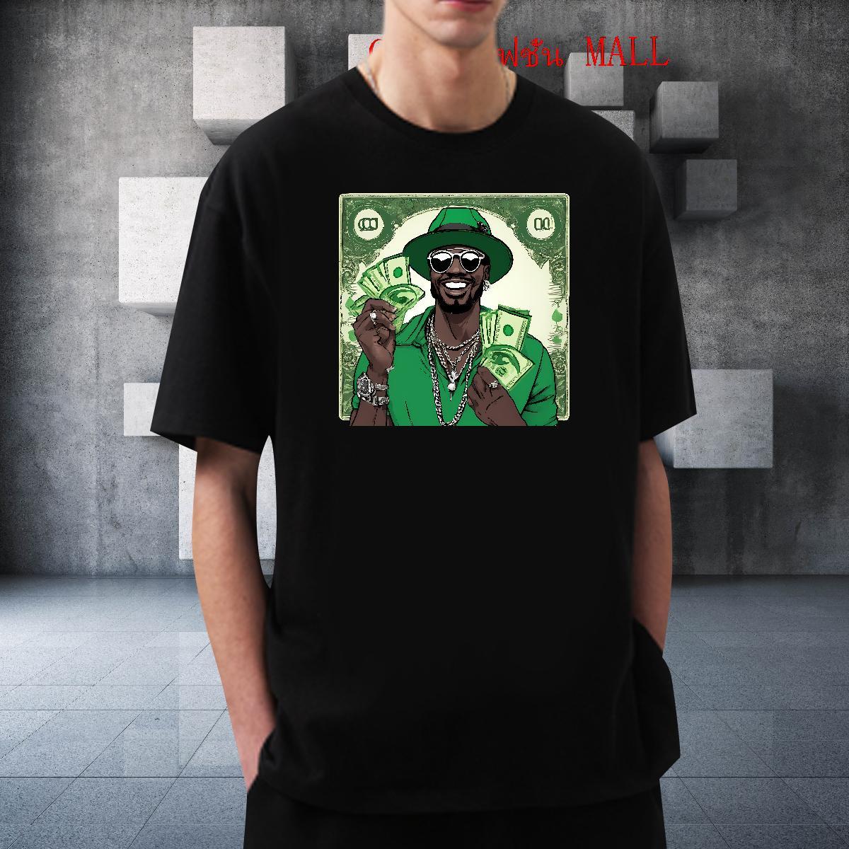 Soft Men Tees 230g Pure Cotton Street wear Hip Hop cash Floral Print Breathable Short Sleeve New Arrival T Shirt For Man Tee Shirt