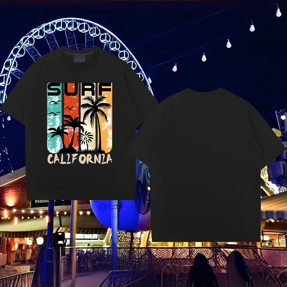 Customized T-Shirts for Men 230g Pure Cotton tree Beach Tops Shirt Breathable Short Sleeve Brand Tshirts Skull