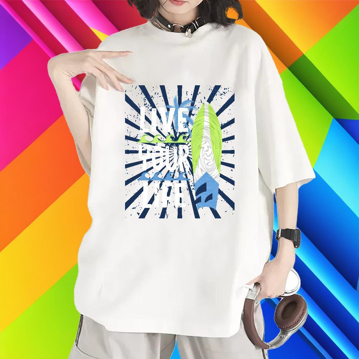 Nice T-Shirts for Women Round Neck Short Sleeve Woman Tshirt Custom Print Oversized tree Sport 100% Cotton 230g New Arrival Clothes