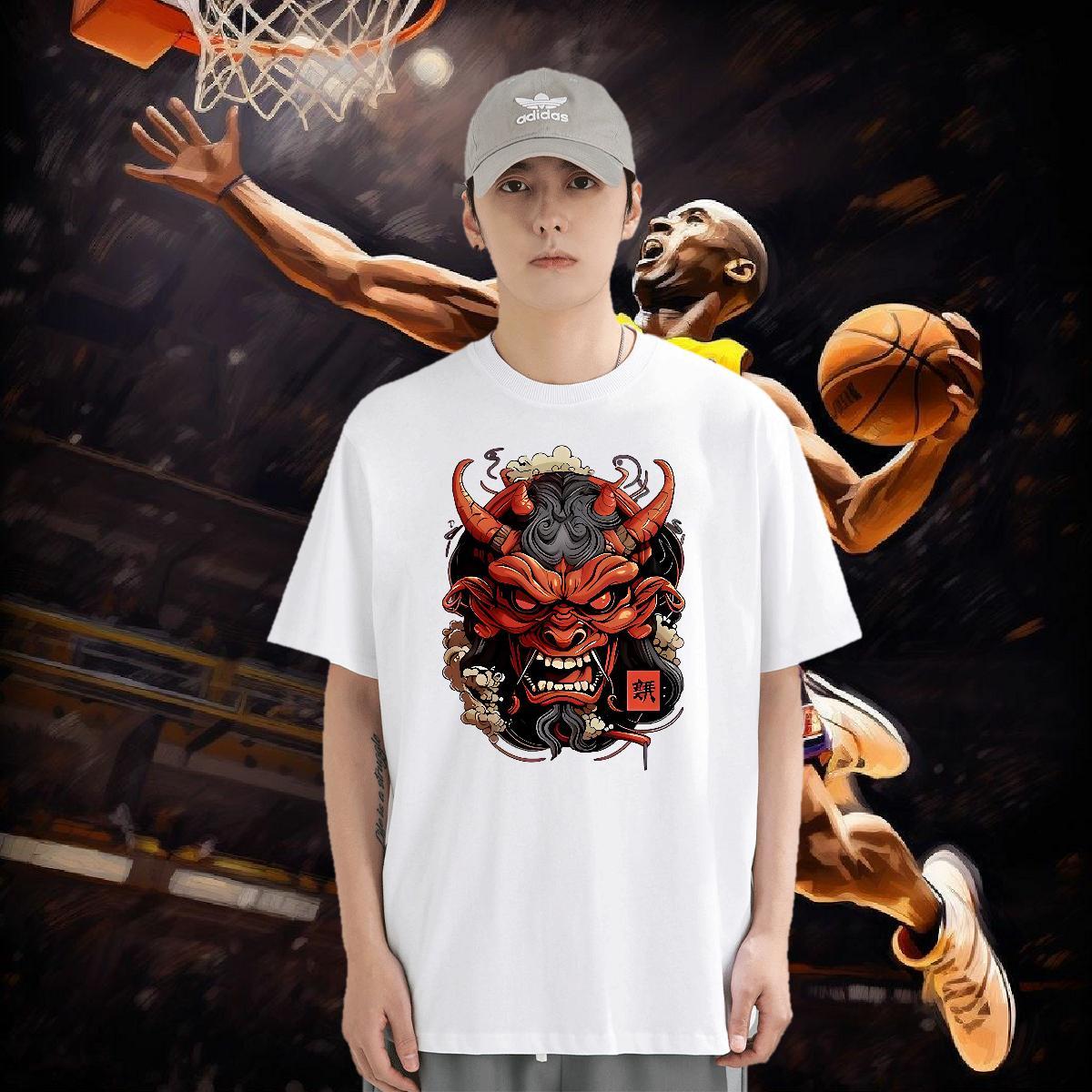 T-Shirts 230g 100% Cotton High Street Hip Hop Short Sleeve Soft Asian Size Men Tshirts 2024 Summer Loose Clothes