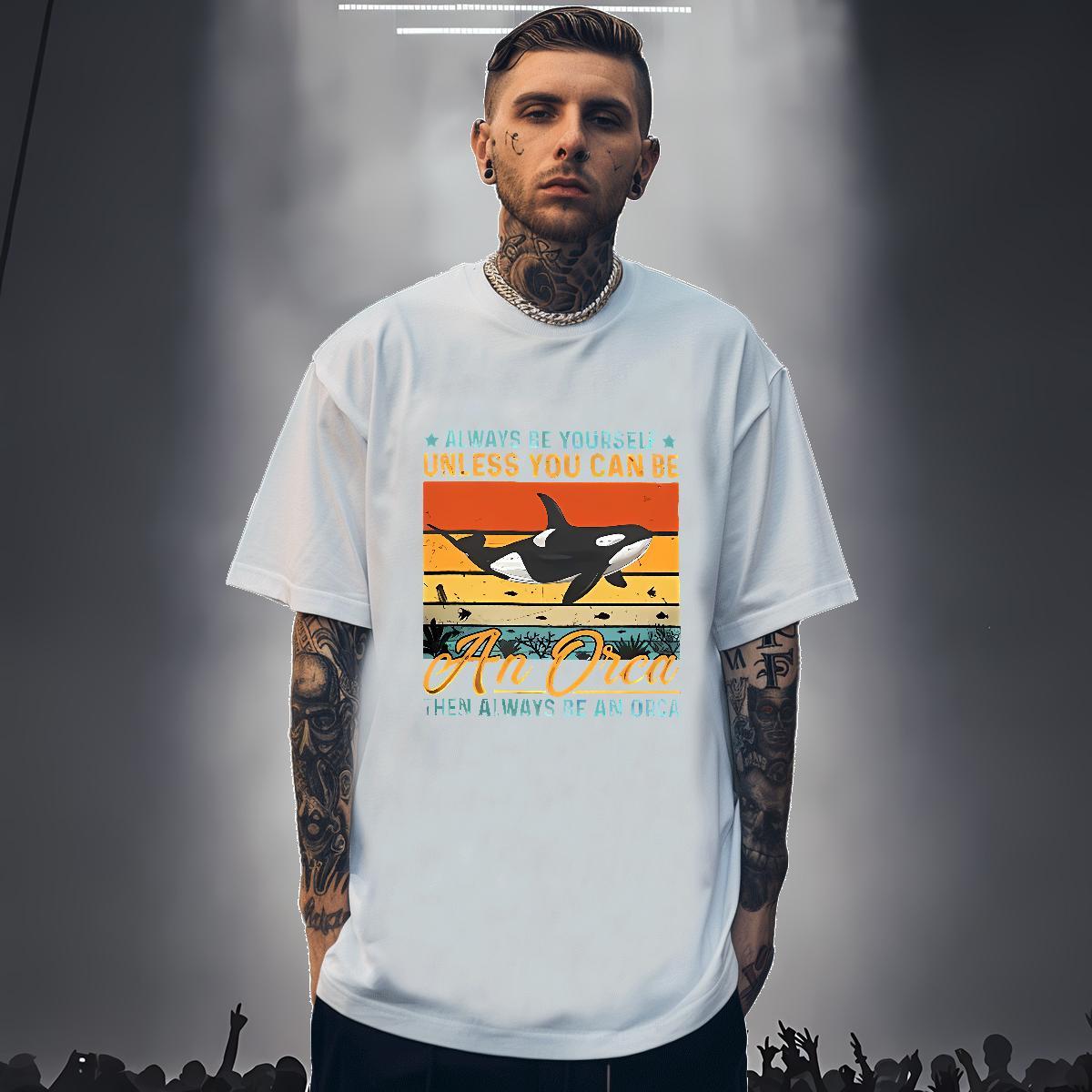 Men T Shirts 100% Cotton 230g dolphin Casual Short Sleeve O-Neck DIY Printed Mens Tshirts Factory Direct Brand Tops