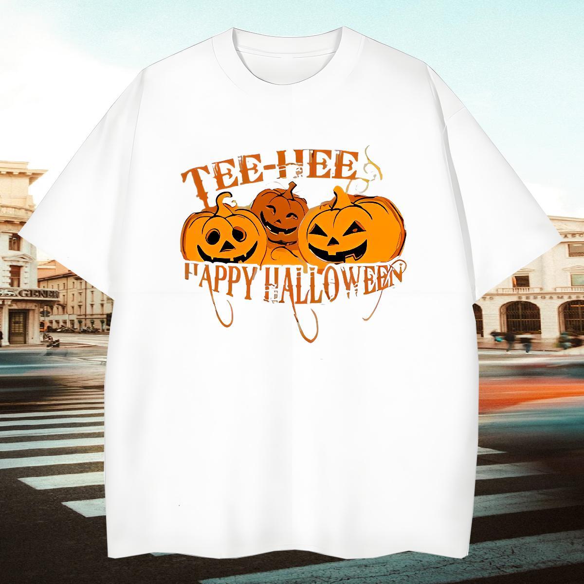 High Quality Men Tshirts 230g 100% Cotton halloween T Shirts Men Home Outdoor Crew Neck Breathable Custom Big Size Designer Polos