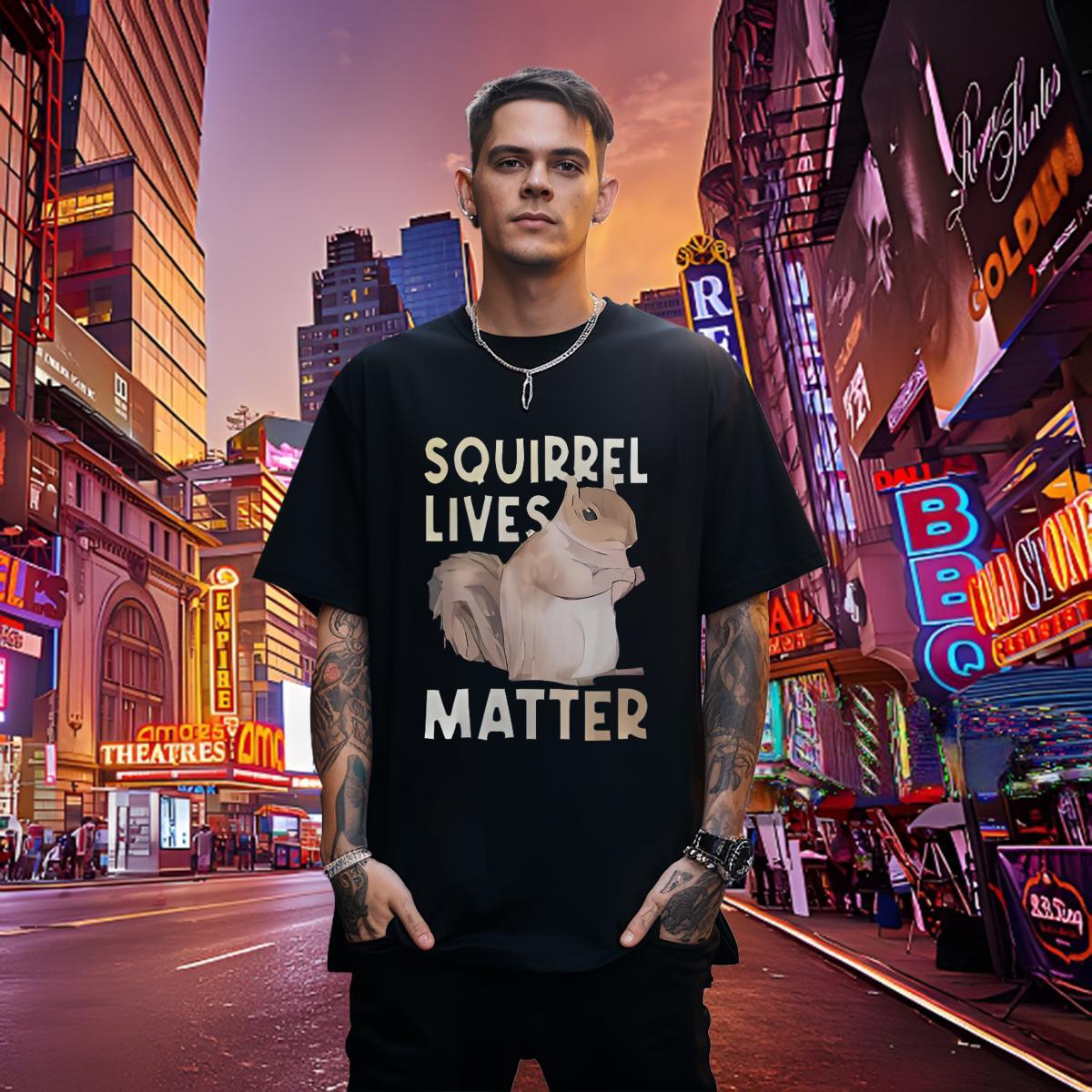 Popular Tshirts 230g Cotton squirrel Mens T Shirts Daily Outfit Breathable Short Sleeve Skull Fashion Designer Clothes