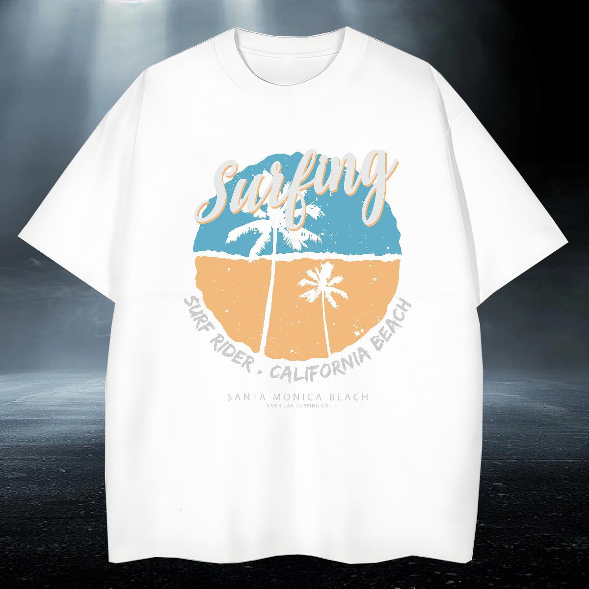 Brand Men Tshirts 100% Cotton 230g Spring Summer tree Cartoon Printing L-4XL Round Neck Short Sleeve DIY Customized Men T Shirts Tees Shirts