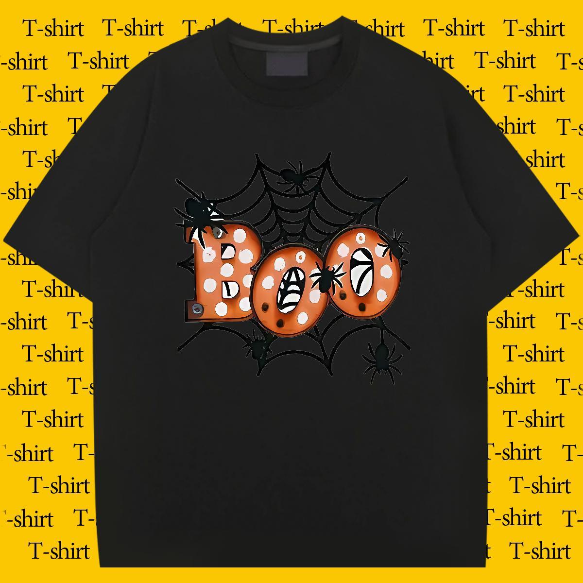 2024 New T shirt 230g 100% Cotton spider web Casual Top Tees Breathable Soft Cool Design Tshirt for Man Woman Custom Cartoon