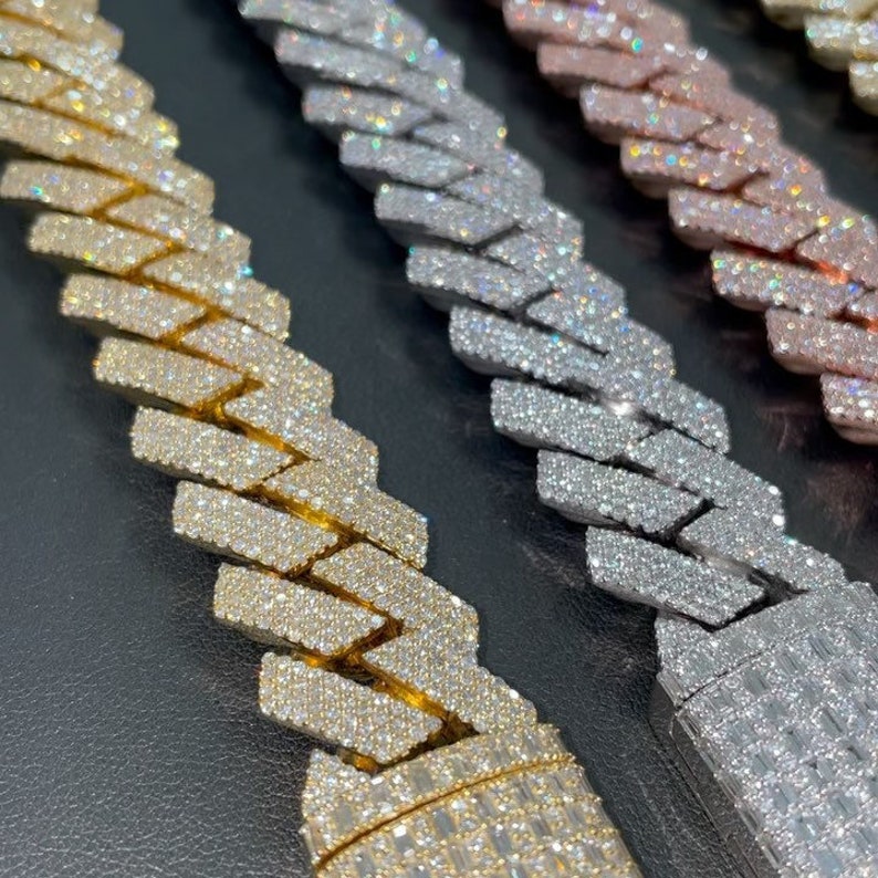 necklace moissanite chain designer jewelry cuban link chain Iced Out Pass Diamond Tester vvs Moissanite Jewelry chains