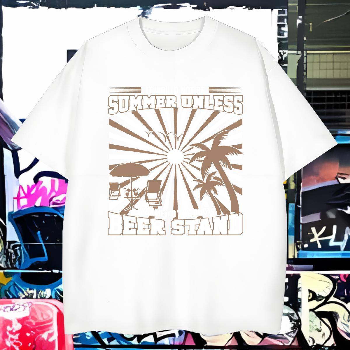 T Shirts Men 230g Cotton tree Hip Hop Breathable Soft DIY Anime Tshirt for Man Woman New Loose Fit Tshirts