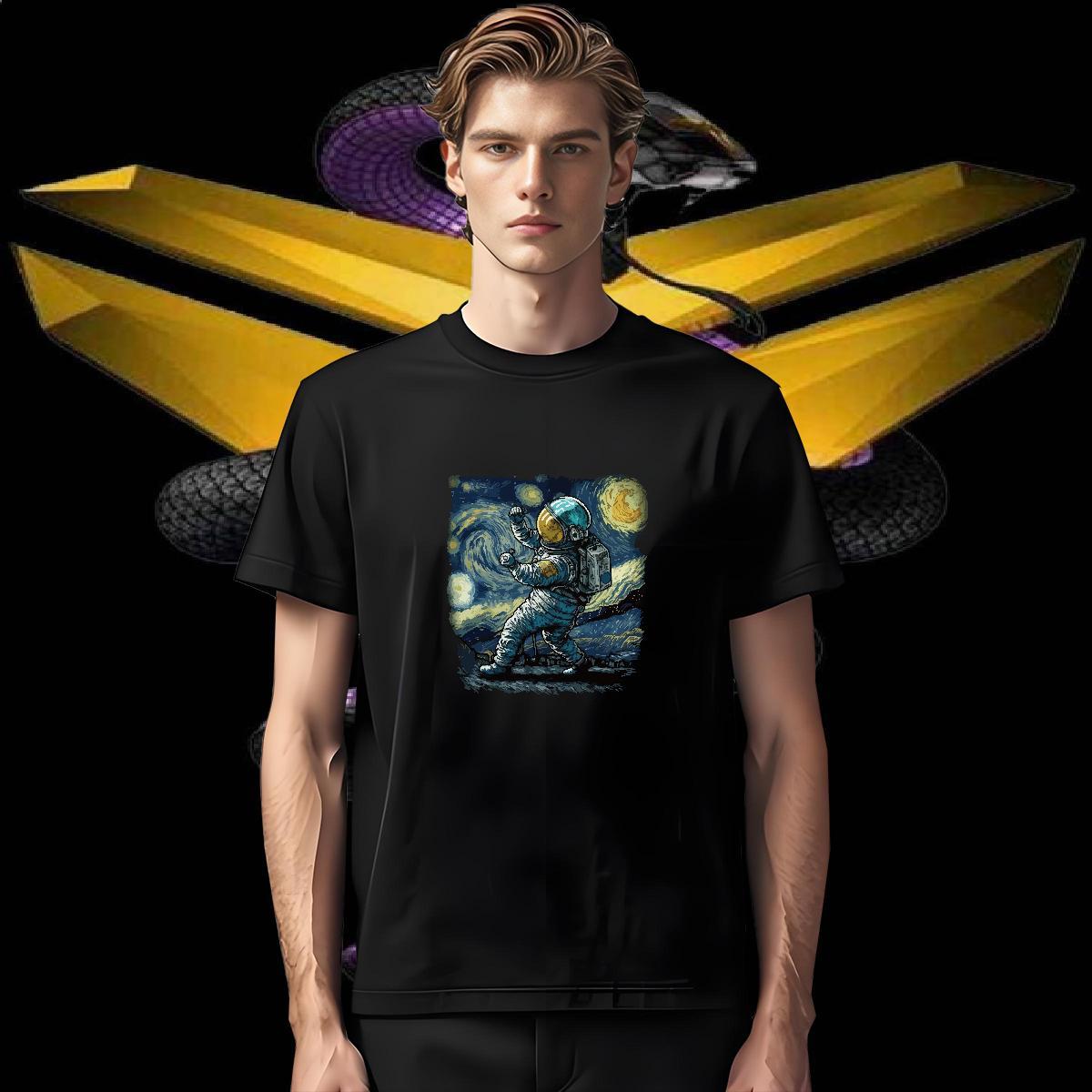 Mens T Shirts 230g Cotton cosmonaut High Street Hip Hop Breathable Crew Neck White Plus Size Men Tshirts Fashion Designer Free Shipping Tees