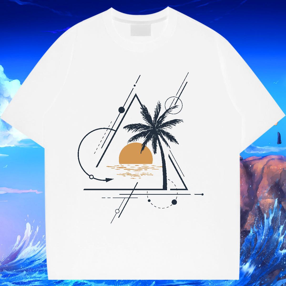 Nice T shirt O Neck Short Sleeves Women Tshirts Cartoon Print sun Hip Hop 230g Pure Cotton Casual New Tops Tees