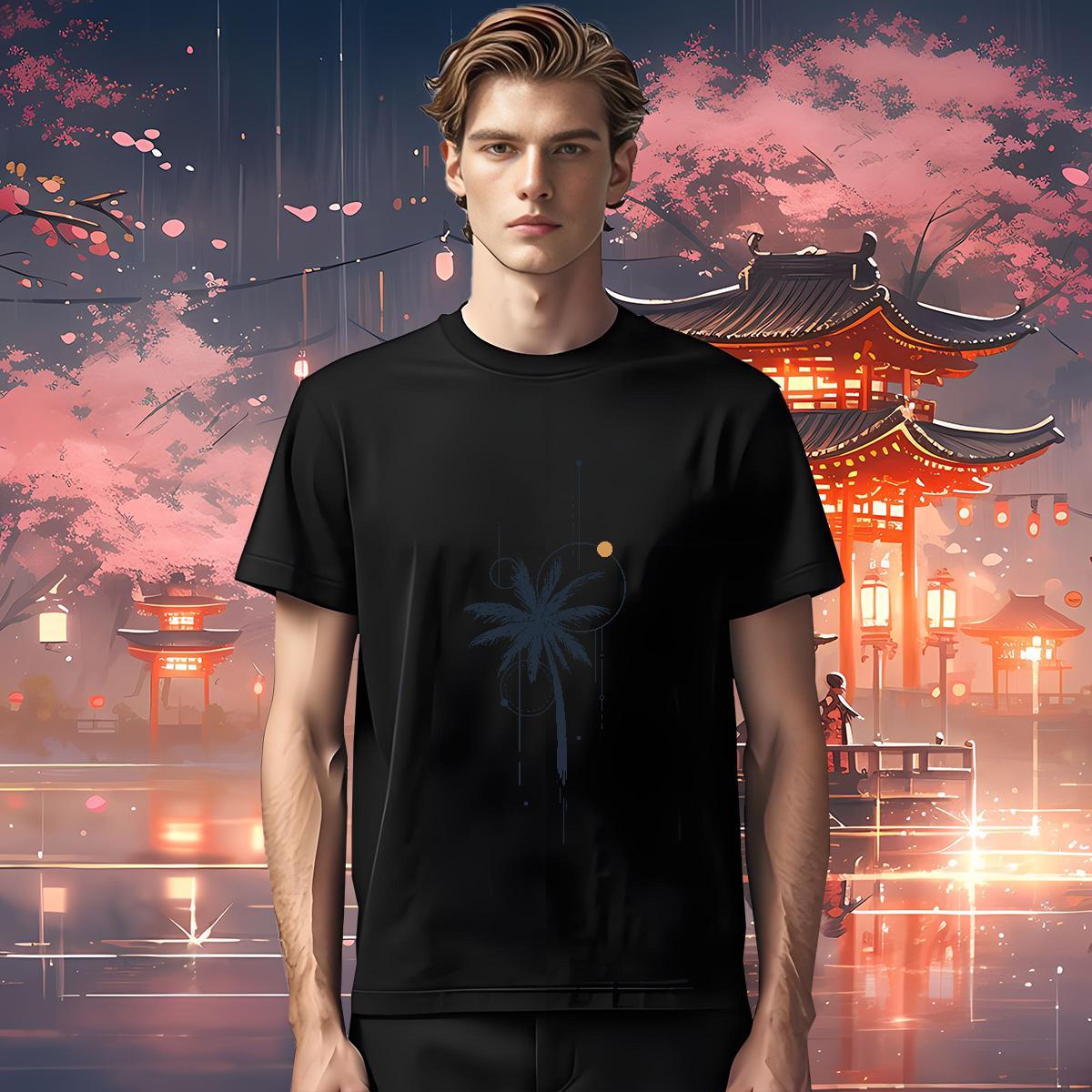 Fashion Designer T-Shirts for Men 230g Pure Cotton tree Street Polos O Neck Short Sleeves TOP Quality Tshirt for Man Woman Custom Print Oversized