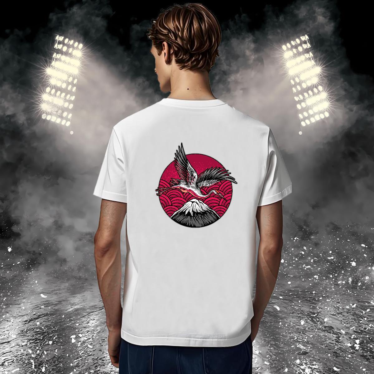 T-Shirts for Men 230g Pure Cotton eagle Spring Summer O-Neck Short Sleeve DIY Logo Oversized Men Tops Tees 2024 DIY Wholesale Tshirts