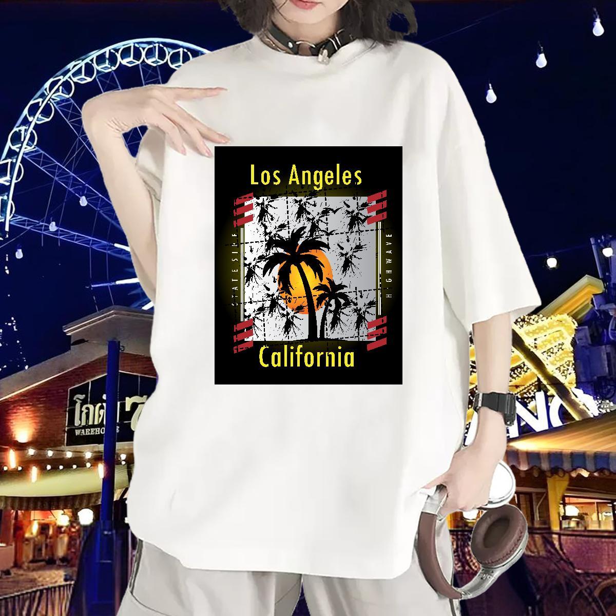 Popular T shirt Breathable Woman Tshirt White Plus Size tree Street Casual 230g Cotton TOP Quality Clothes