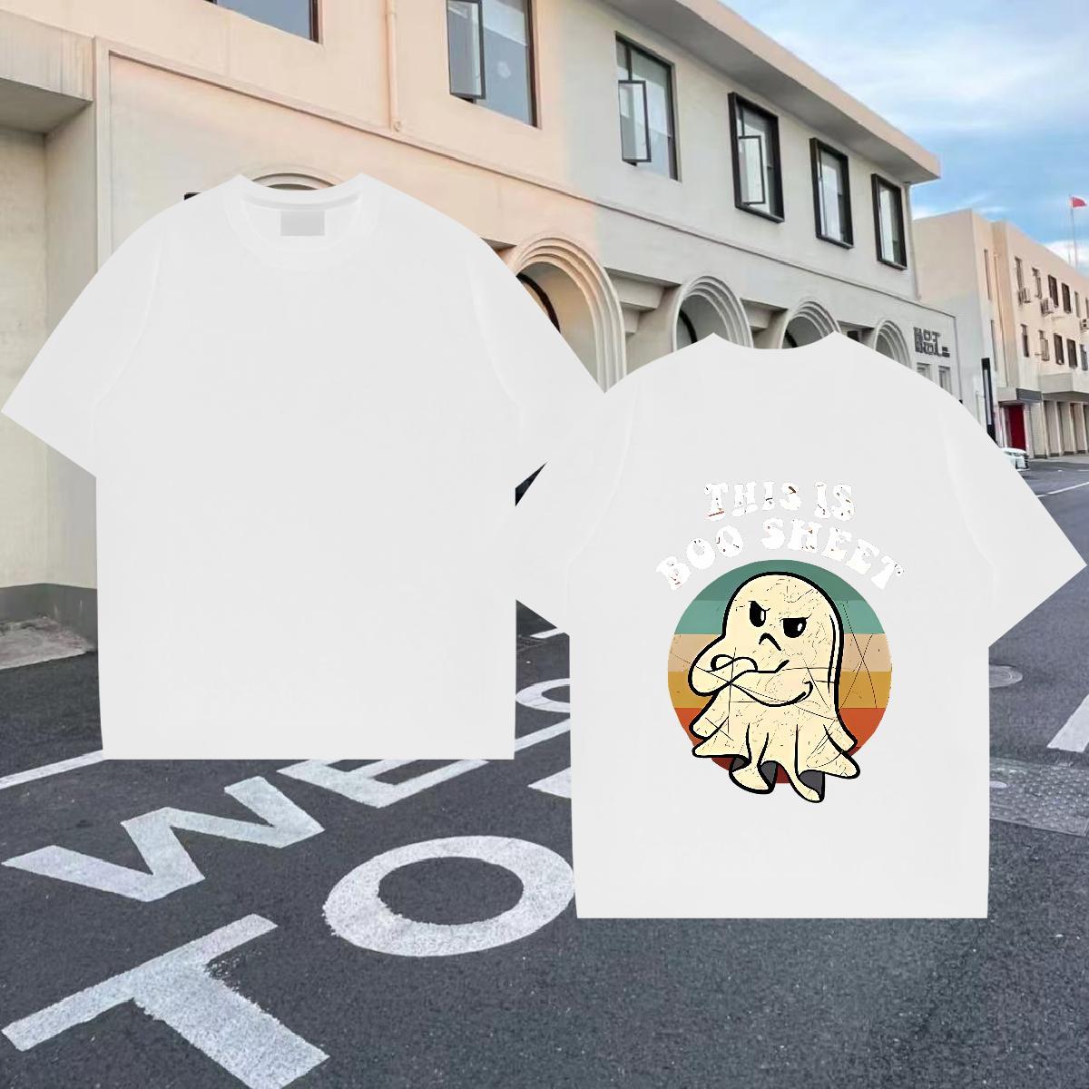 Stylist T Shirt For Man 230g Cotton halloween Anime Printing Street Wear Breathable Short Sleeve Popular Men Clothes T-Shirt Custom Print Plus Size