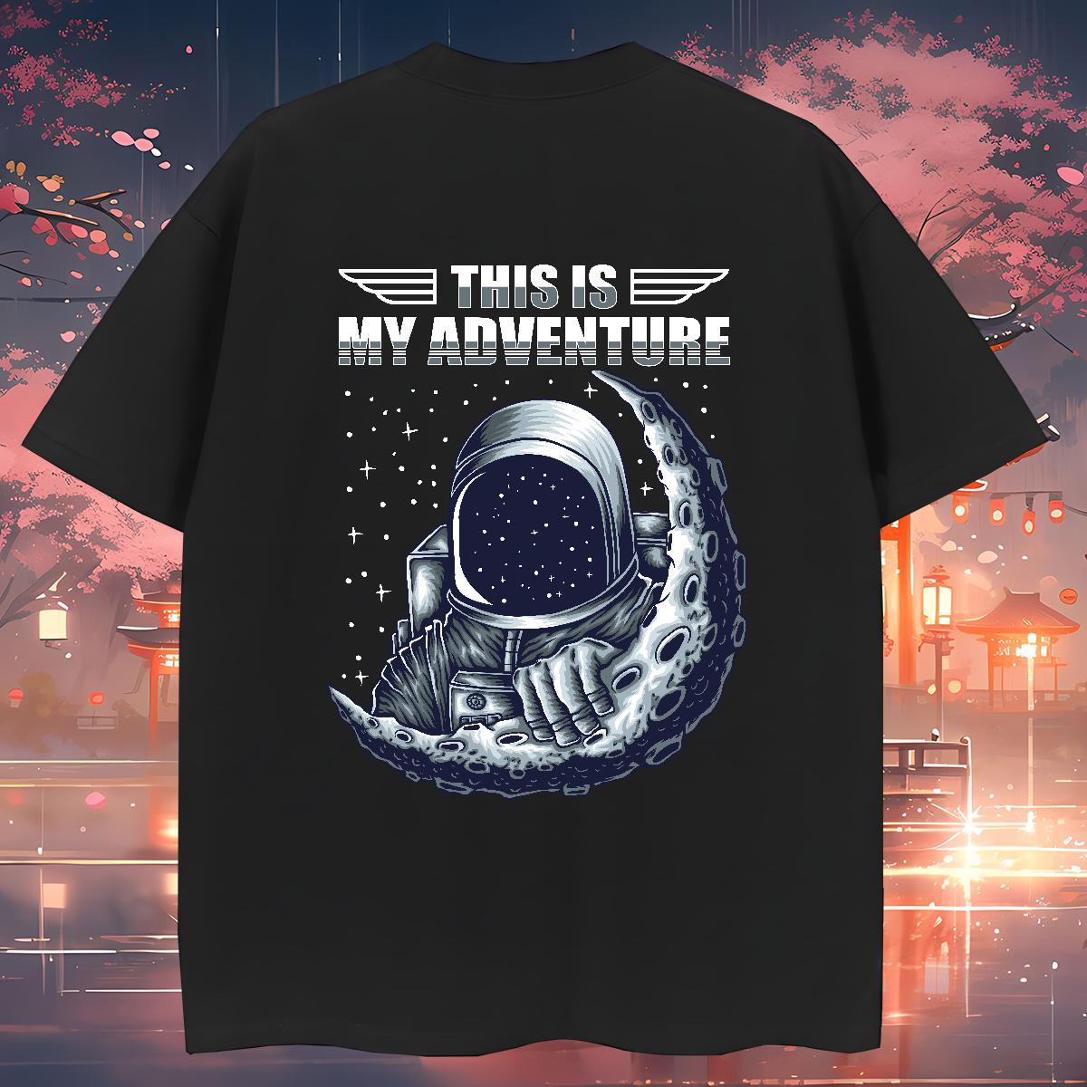 Mens T Shirts 230g Cotton universe Casual Beach Short Sleeve Soft Custom Print Plus Size Men Clothes T-Shirt Fashion Casual Classic Top Tees