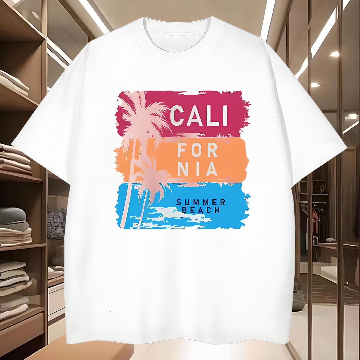 T Shirts Men 230g Cotton tree Casual Daily Wear Breathable Short Sleeve Floral Print Men Tshirts Designer Loose Fit Tops