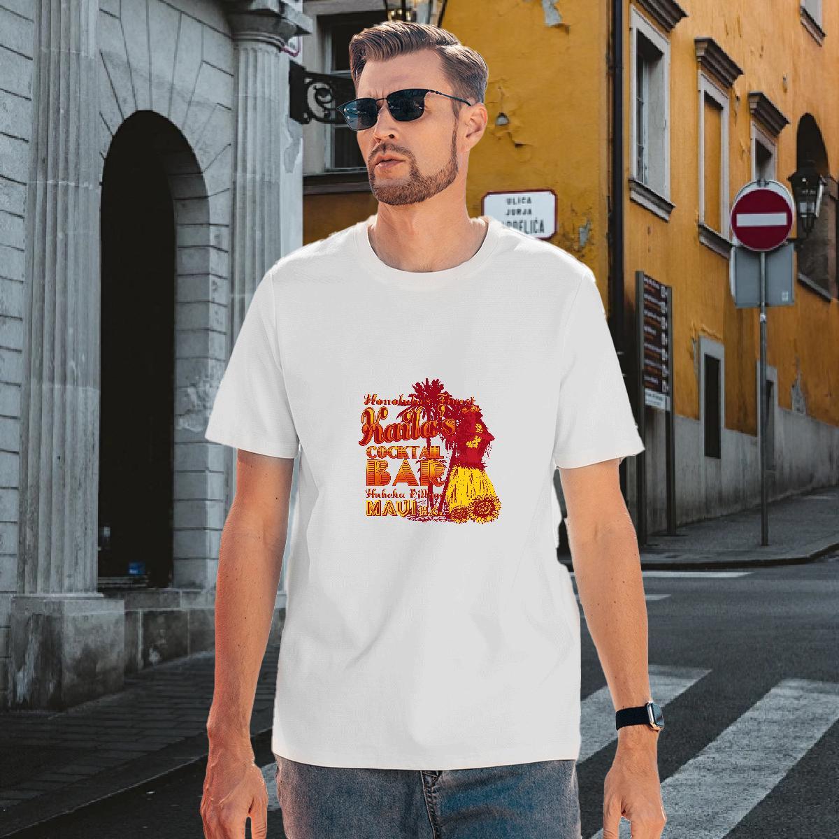 Man T Shirts 230g Cotton flower Casual Breathable Black White Men Tops Tees 2024 Summer TOP Quality Top Tees