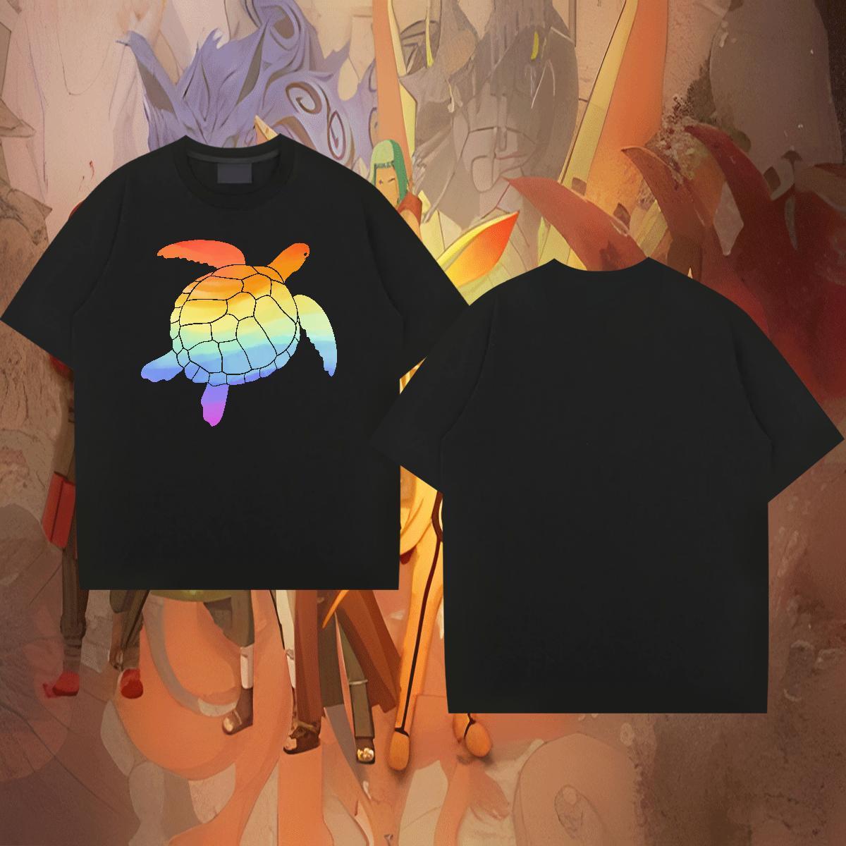 Designer Men Tees 230g 100% Cotton Casual Daily Wear tortoise Custom Print Plus Size Breathable Fashion New T-Shirts for Men Tops Tees