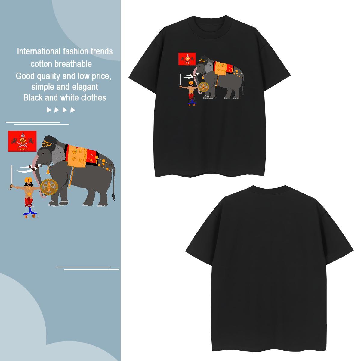 T-Shirts for Men 100% Cotton 230g elephant Street wear Hip Hop Breathable Crew Neck Customized Tshirts 2024 Designer TOP Quality Tees