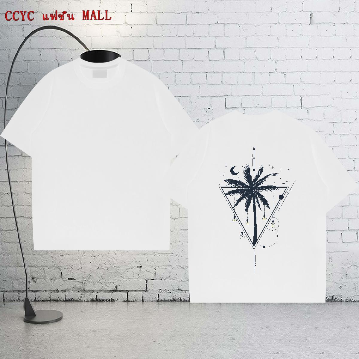 New Arrival T-Shirts for Men 230g Pure Cotton tree Casual Daily Wear Clothings Short Sleeve O-Neck Soft Tshirts Black Oversized