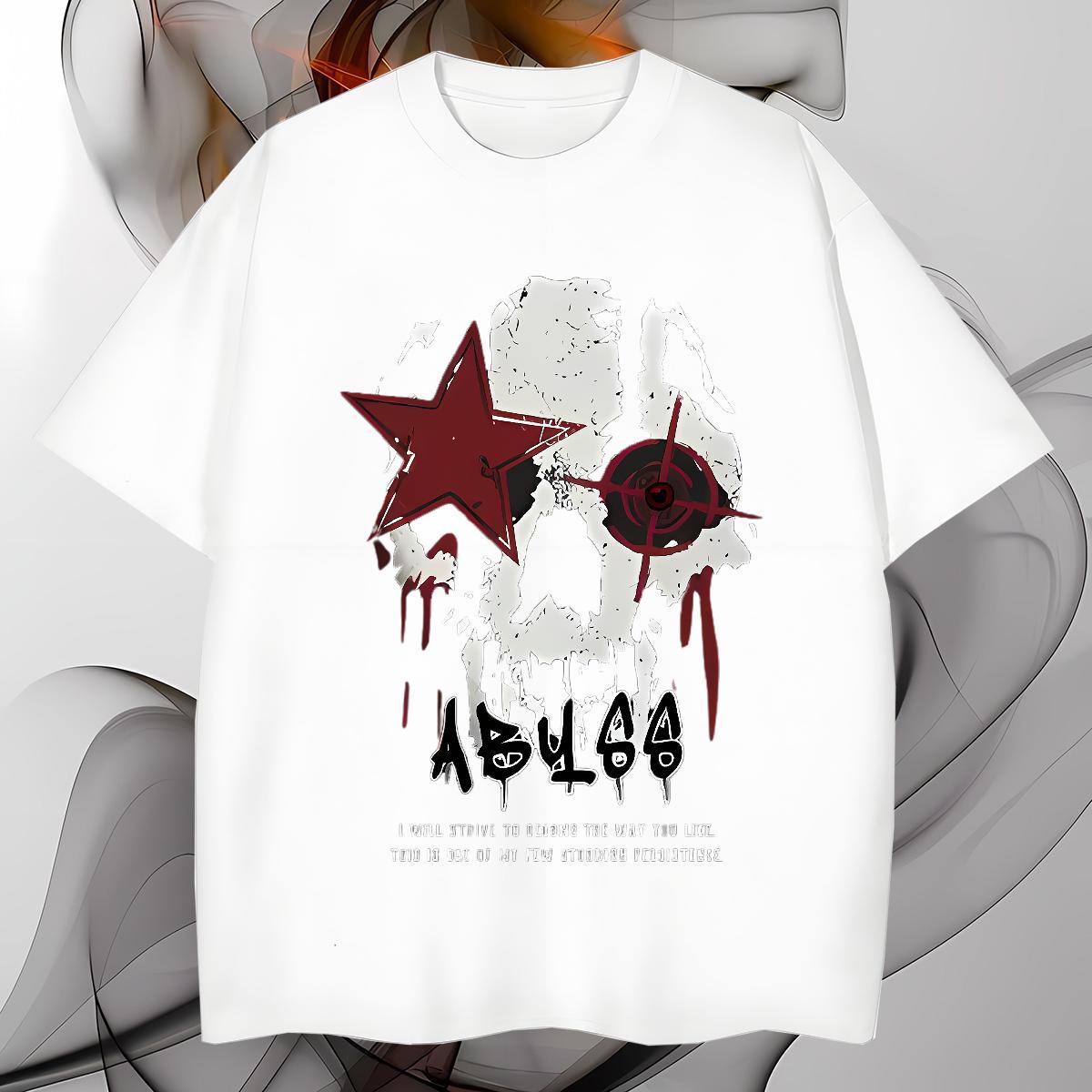 New Designer T-Shirts 230g 100% Cotton halloween Anime Printing Street Wear O-Neck Short Sleeve Cool Men Clothes T-Shirt DIY