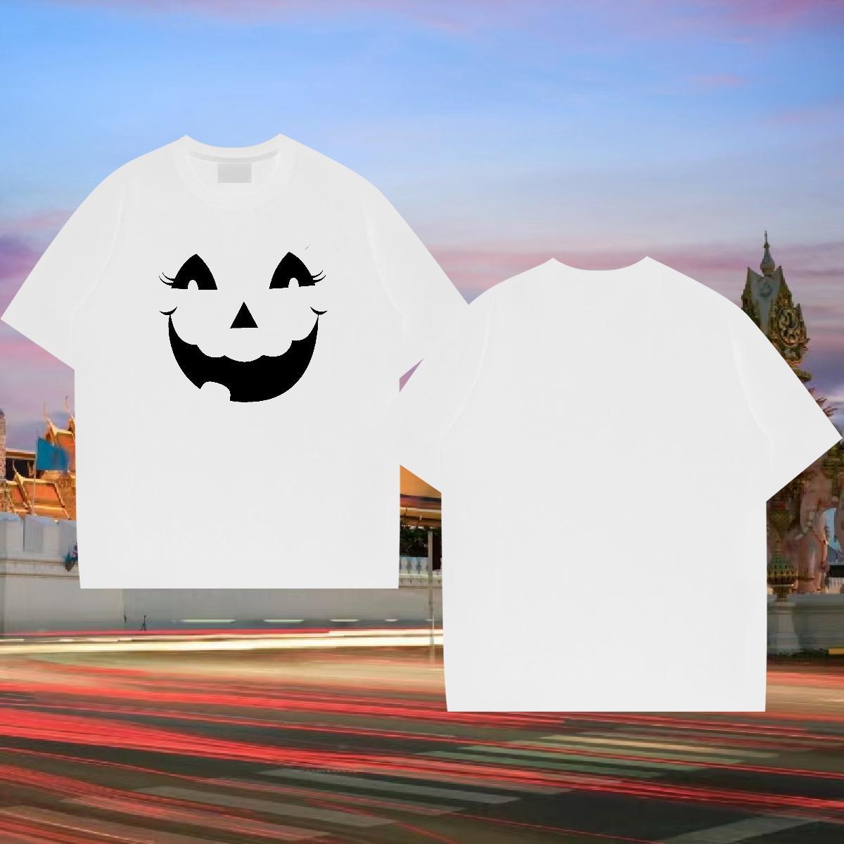 2024 T Shirts Men 230g Pure Cotton halloween Sport Tees Shirts Breathable Short Sleeve Unisex Mens Tshirts Asian Size