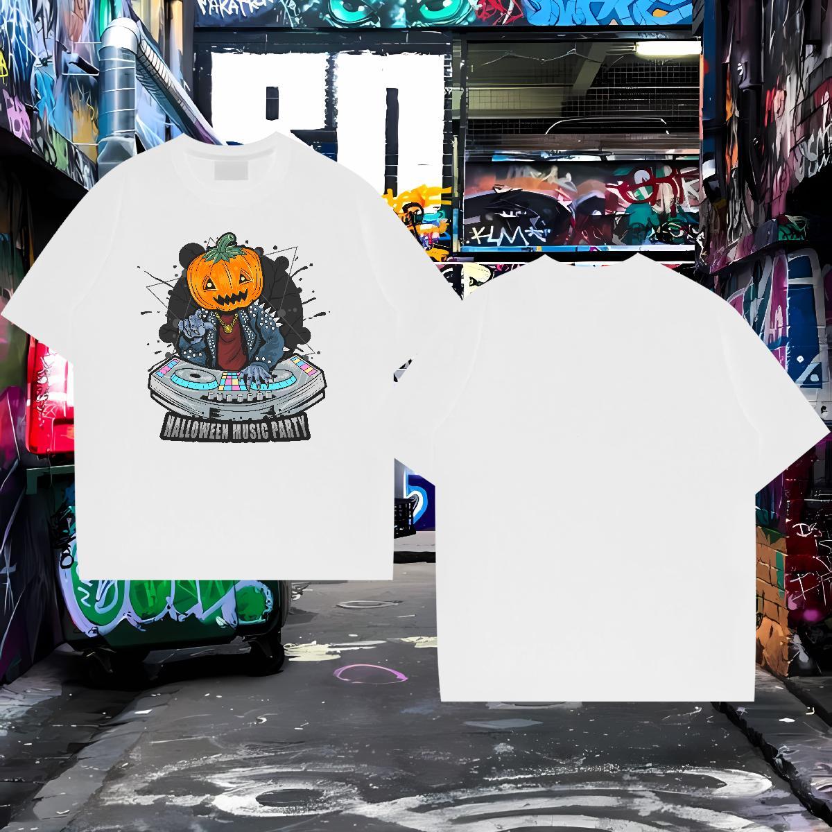 Mens T Shirts 230g Cotton pumpkin Daily Outfit Round Neck Short Sleeve Custom Anime Men Tees New Arrival Free Shipping Polos